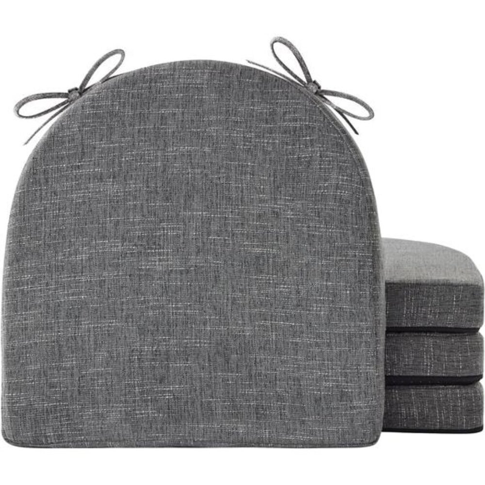 Dining Chair Cushions Set of 4 Non Slip Chair Pads Ties Removable Cover Kitchen